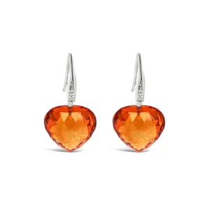 CITRINE AND DIAMOND DROP EARRINGS