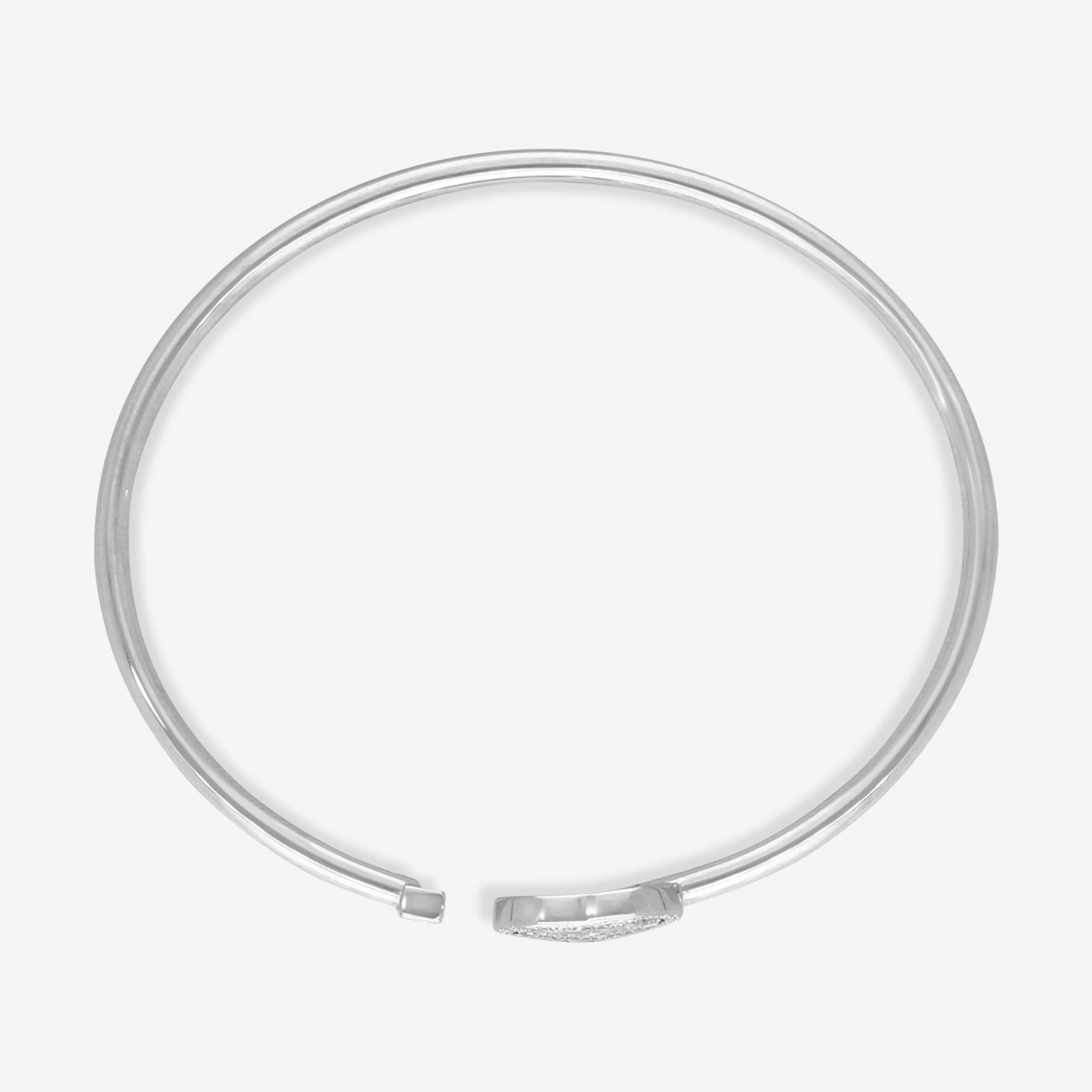 Damiani 18K Whte Gold Diamond Bangle Bracelet 20083248