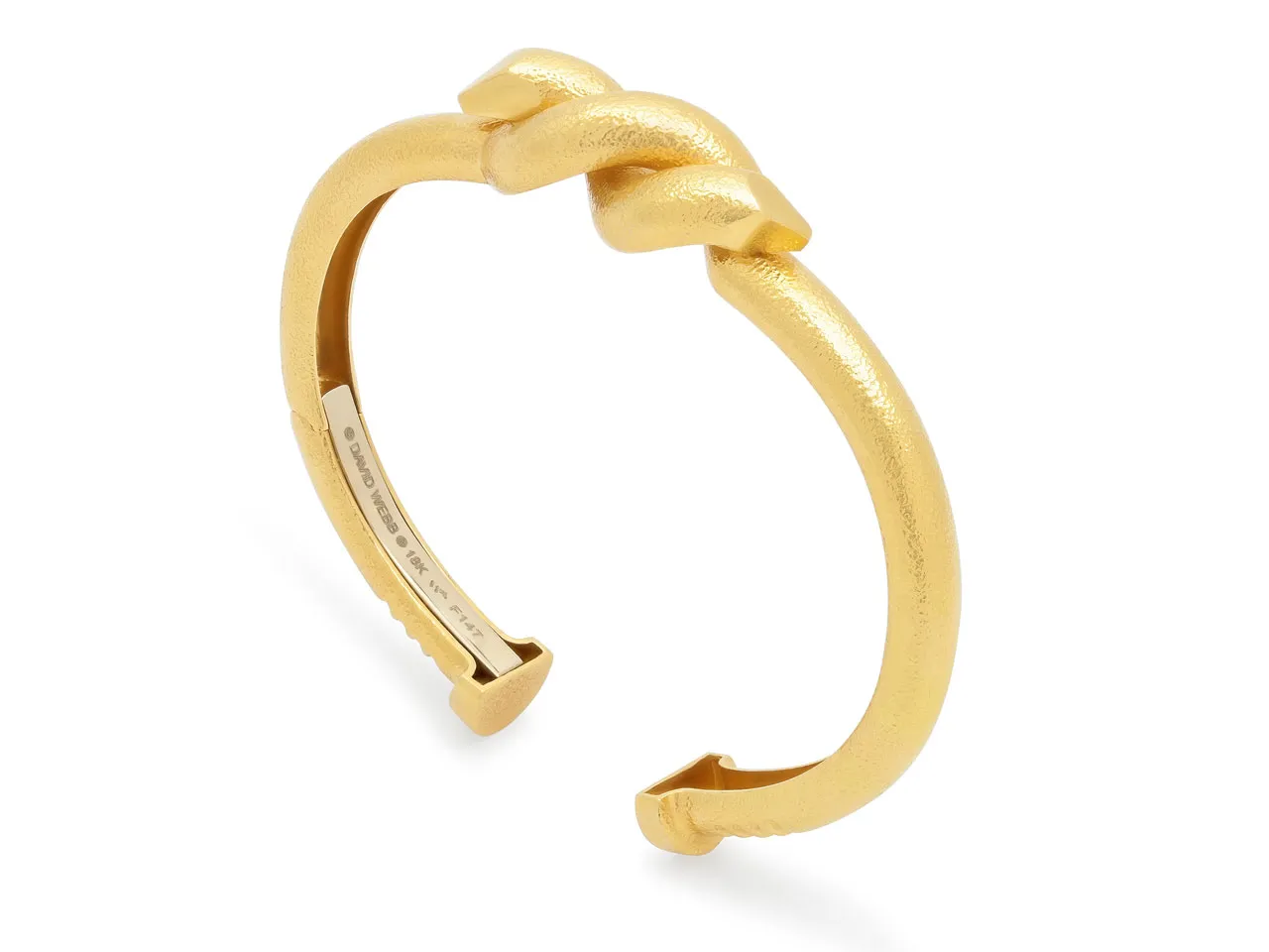 David Webb 'Twisted Nail' Cuff Bracelet in 18K Gold