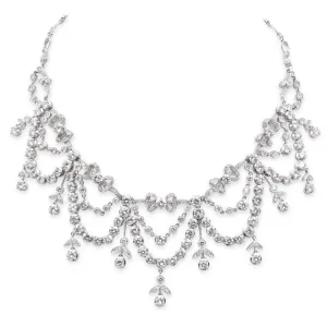 Diamond Garland Necklace in Platinum