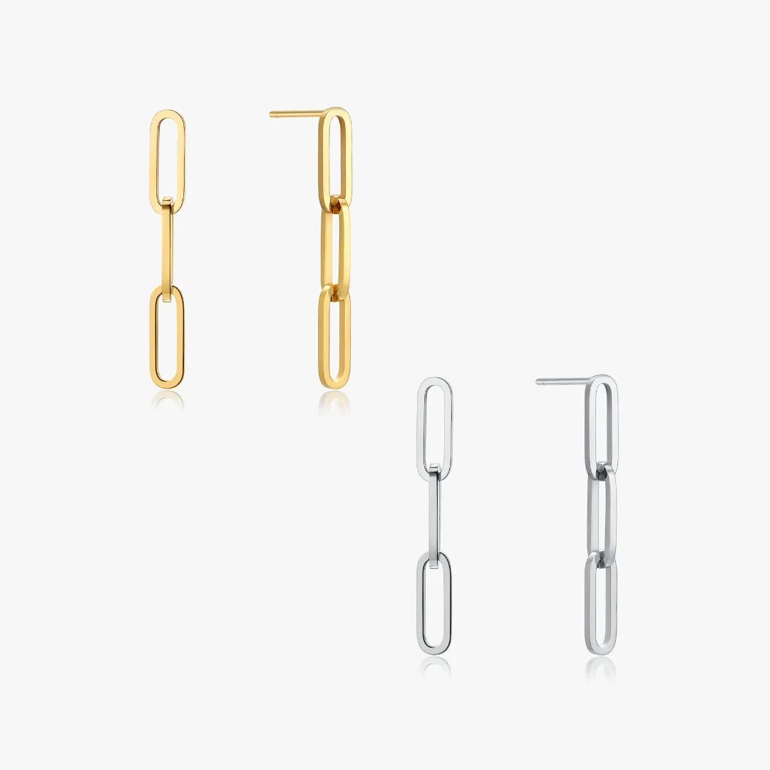 Drop The Link Earrings