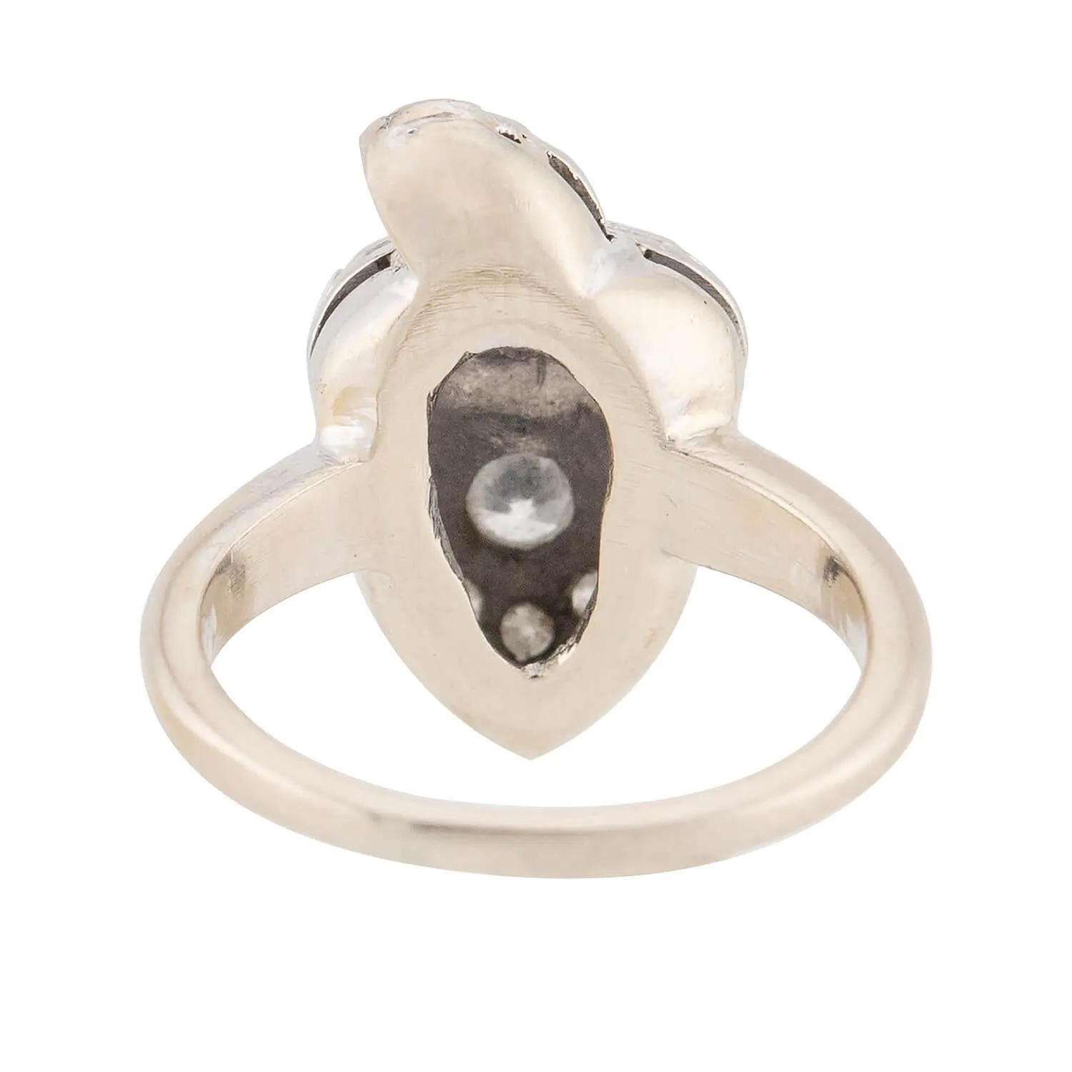 Edwardian 14k Diamond Acorn Motif Ring