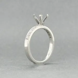 Estate 14K W Gold 0.17ctw H/SI2 Diamond Eng. Ring Mounting
