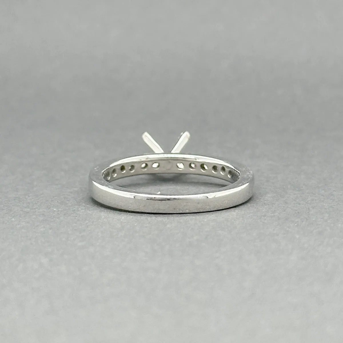 Estate 14K W Gold 0.17ctw H/SI2 Diamond Eng. Ring Mounting
