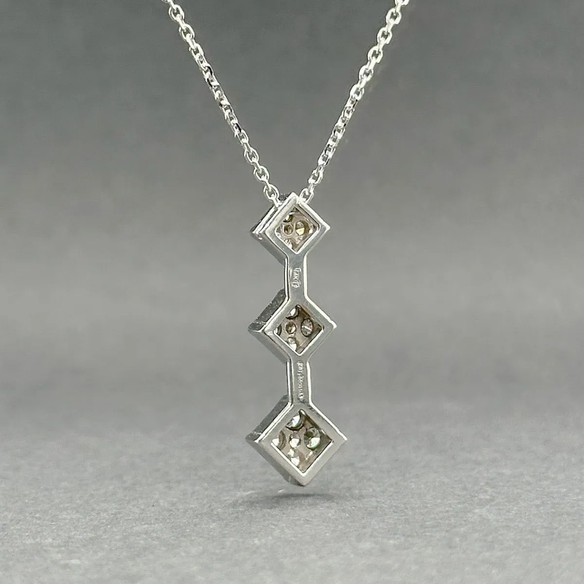 Estate 14K W Gold 0.33ctw H-I/SI1-2 Diamond Journey Pendant