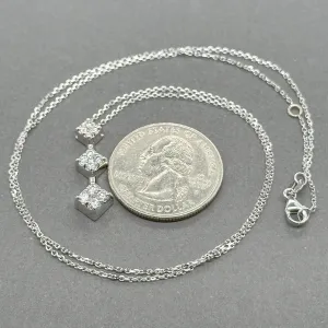 Estate 14K W Gold 0.33ctw H-I/SI1-2 Diamond Journey Pendant