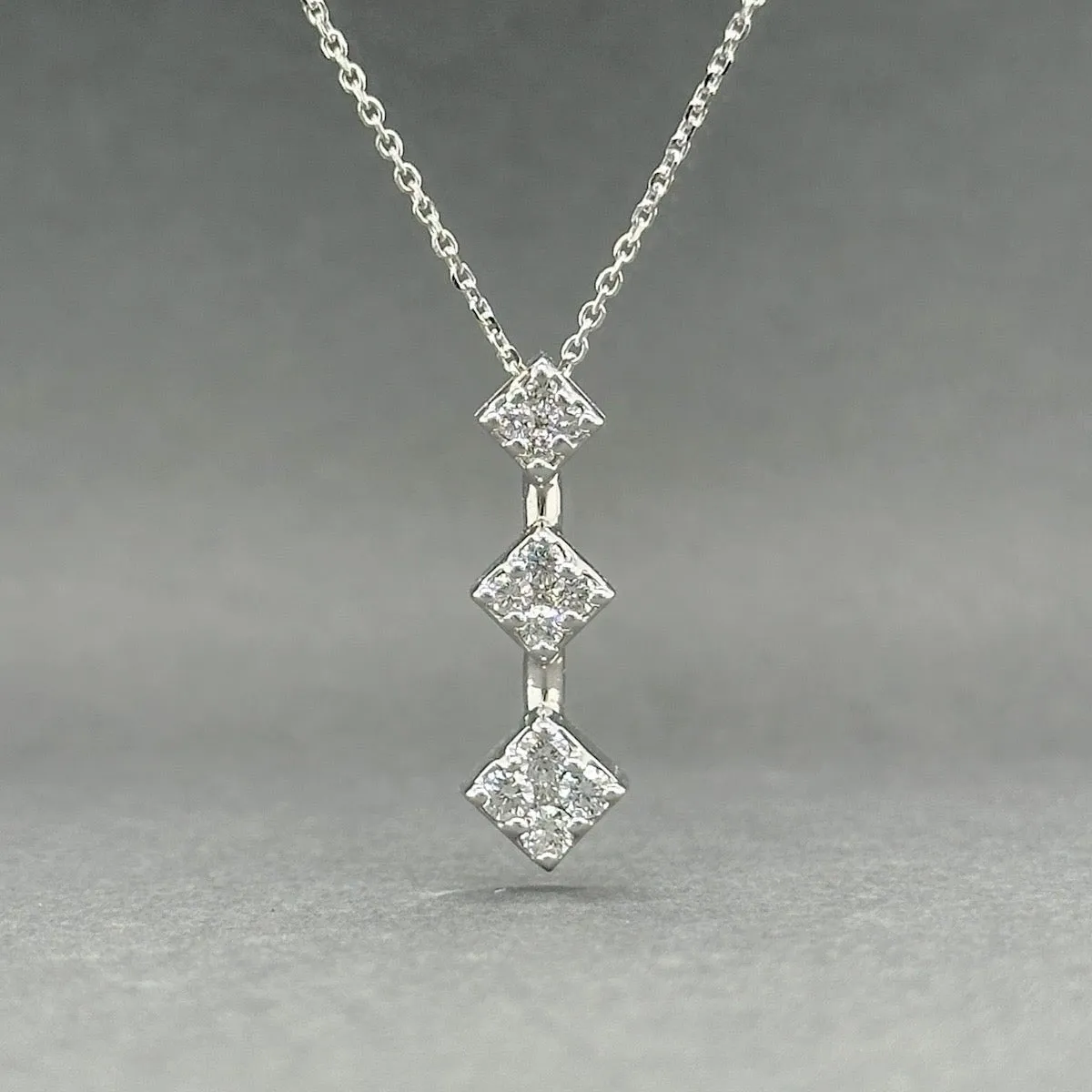 Estate 14K W Gold 0.33ctw H-I/SI1-2 Diamond Journey Pendant