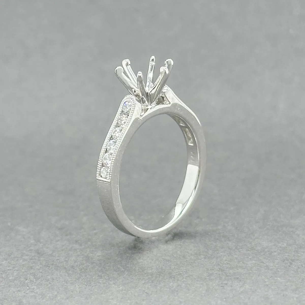 Estate 14K W Gold 0.36ctw H/SI1  Diamond Mounting
