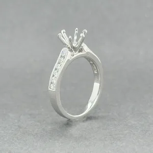 Estate 14K W Gold 0.36ctw H/SI1  Diamond Mounting