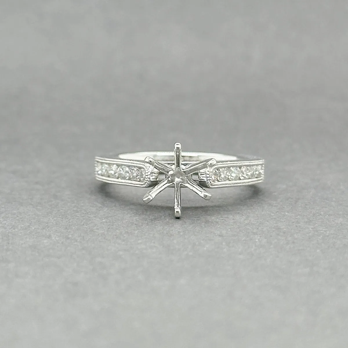 Estate 14K W Gold 0.36ctw H/SI1  Diamond Mounting