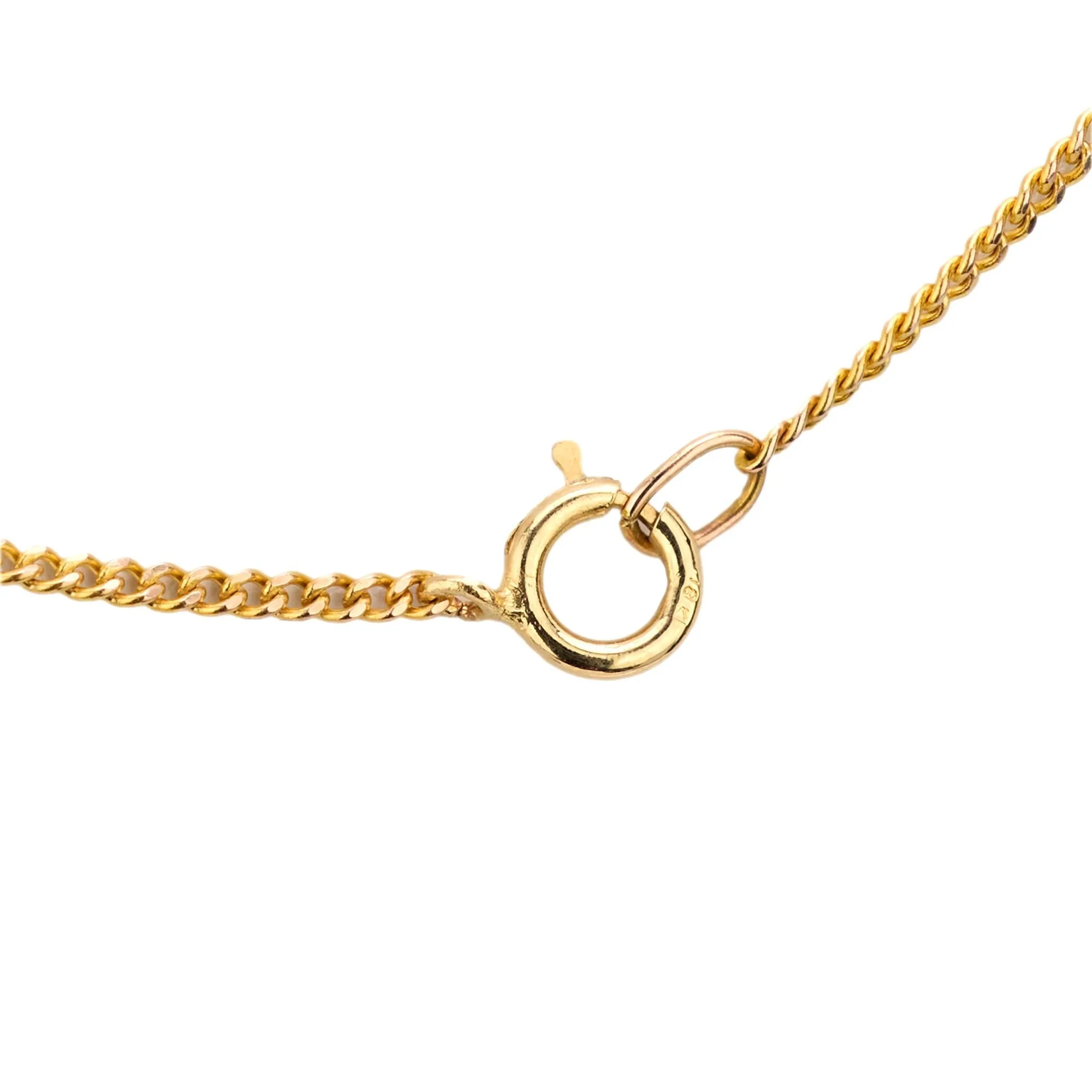 Estate 18k Pearl, Ruby, and Diamond Pendant Necklace