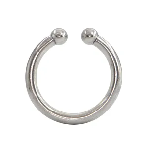 Estate Signed Walter Schluep Sterling Silver Round Open Bangle Bracelet