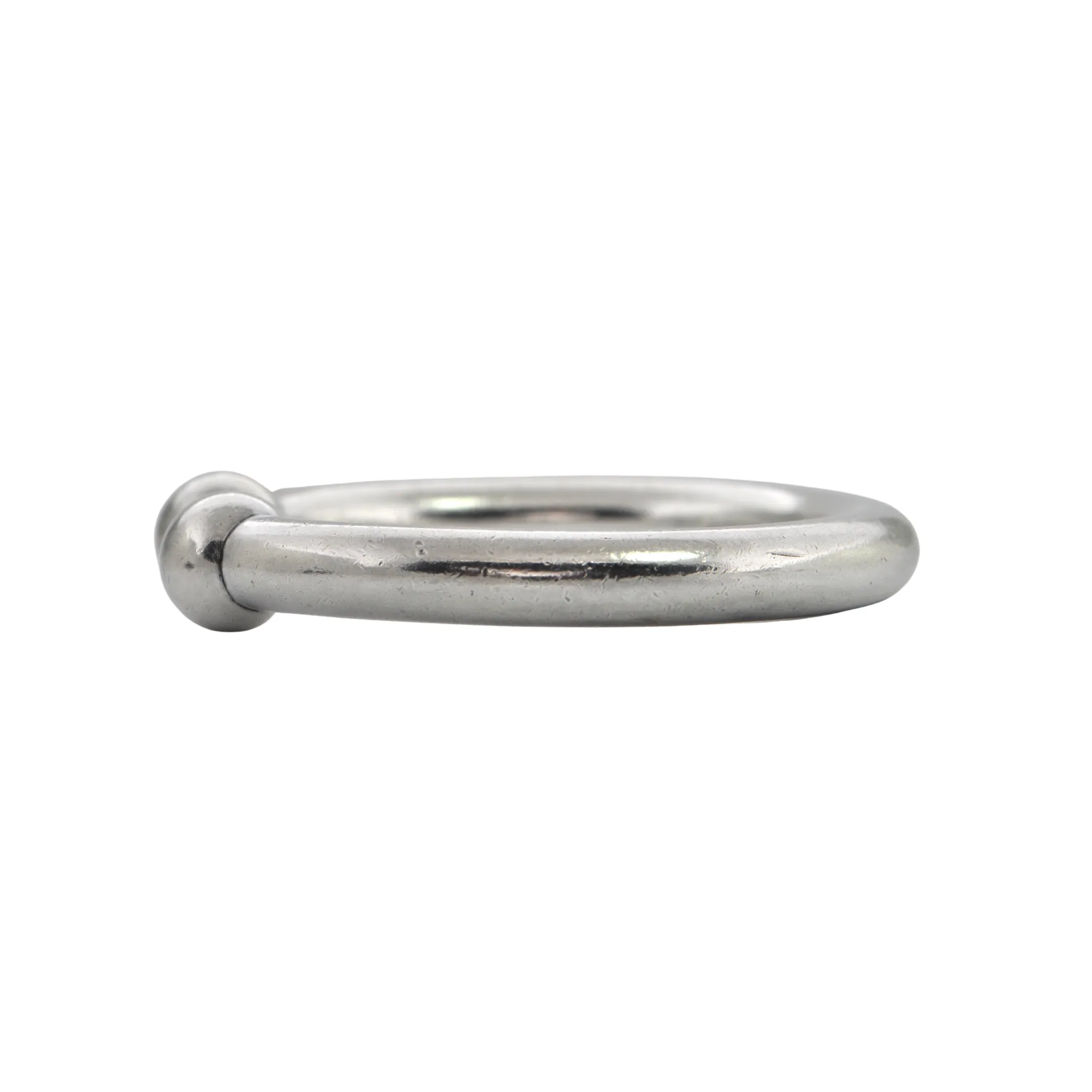 Estate Signed Walter Schluep Sterling Silver Round Open Bangle Bracelet