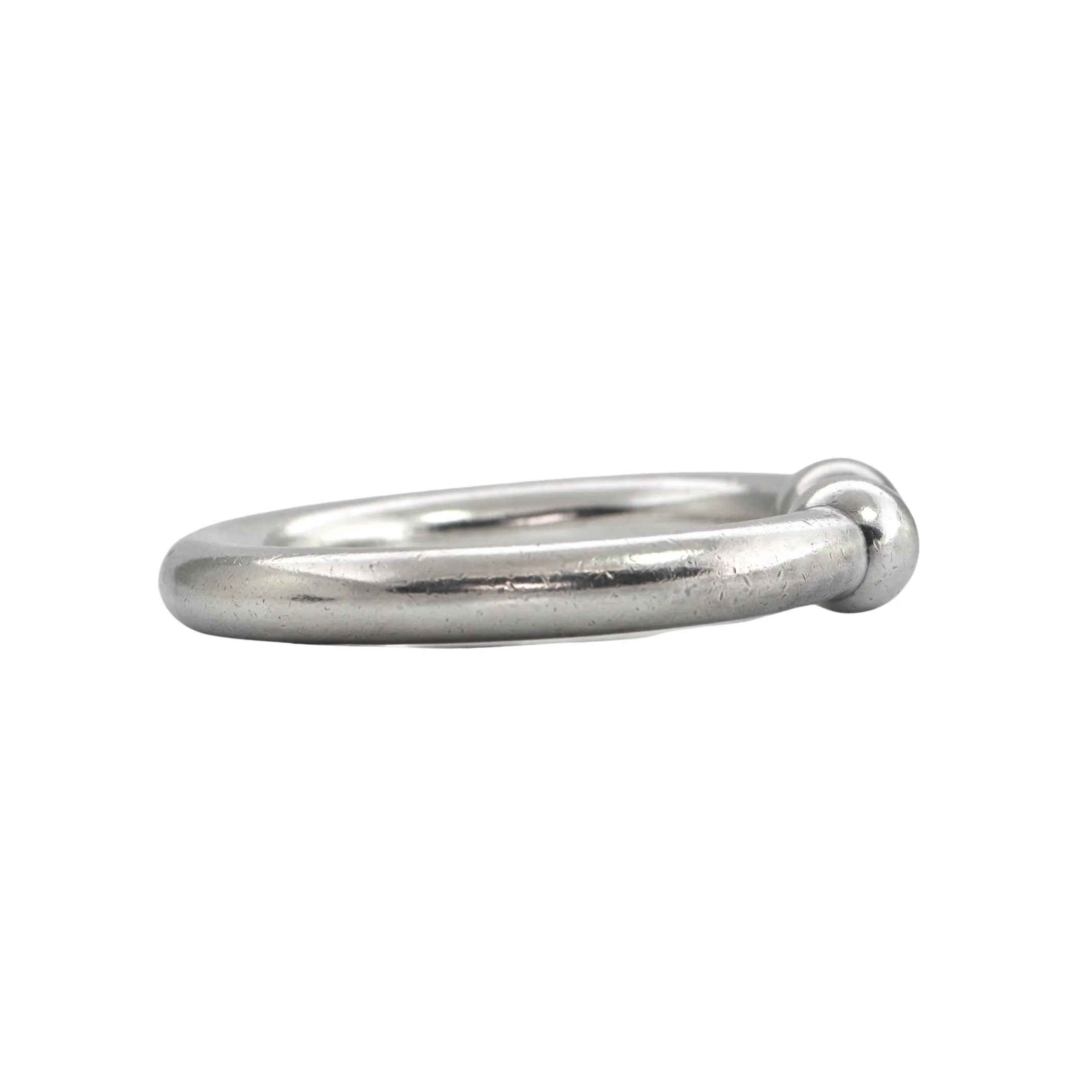 Estate Signed Walter Schluep Sterling Silver Round Open Bangle Bracelet