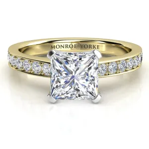 Fifth Avenue - GIA Princess Cut Diamond Ring - Yellow Gold
