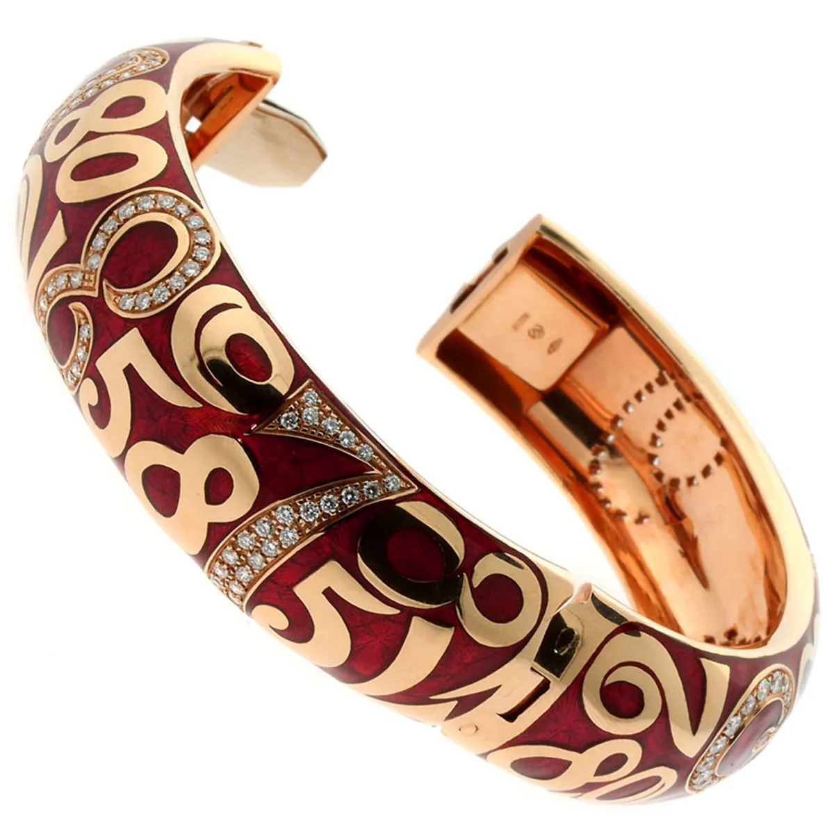 Franck Muller Crazy Hours Diamond Gold Bangle