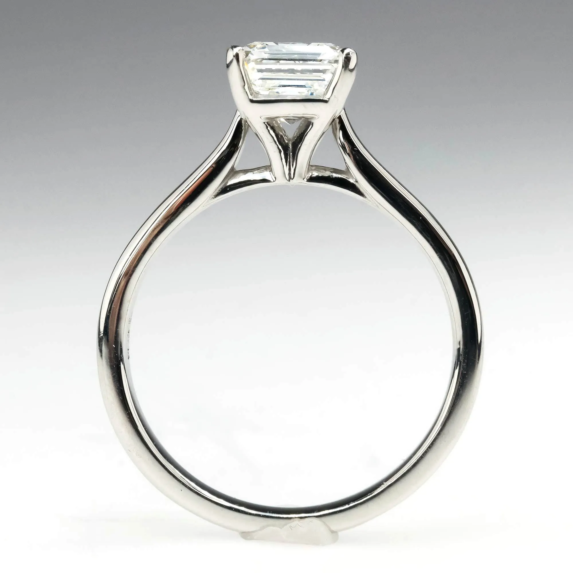 GIA 1.51ct VS1/H Asscher Diamond Engagement Ring in Platinum