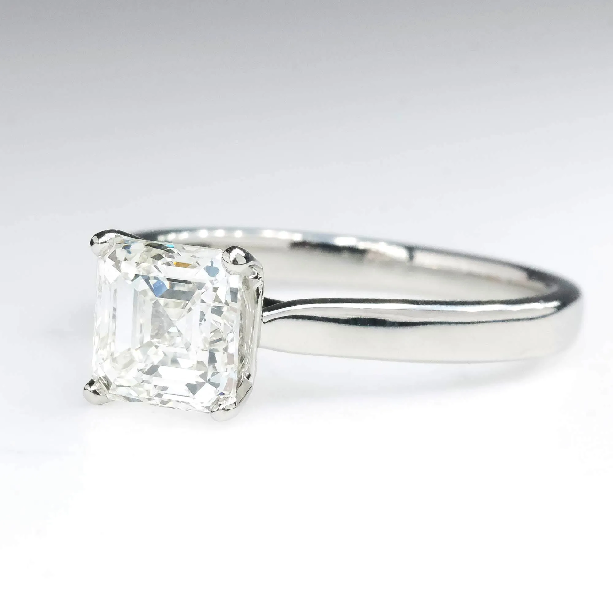 GIA 1.51ct VS1/H Asscher Diamond Engagement Ring in Platinum