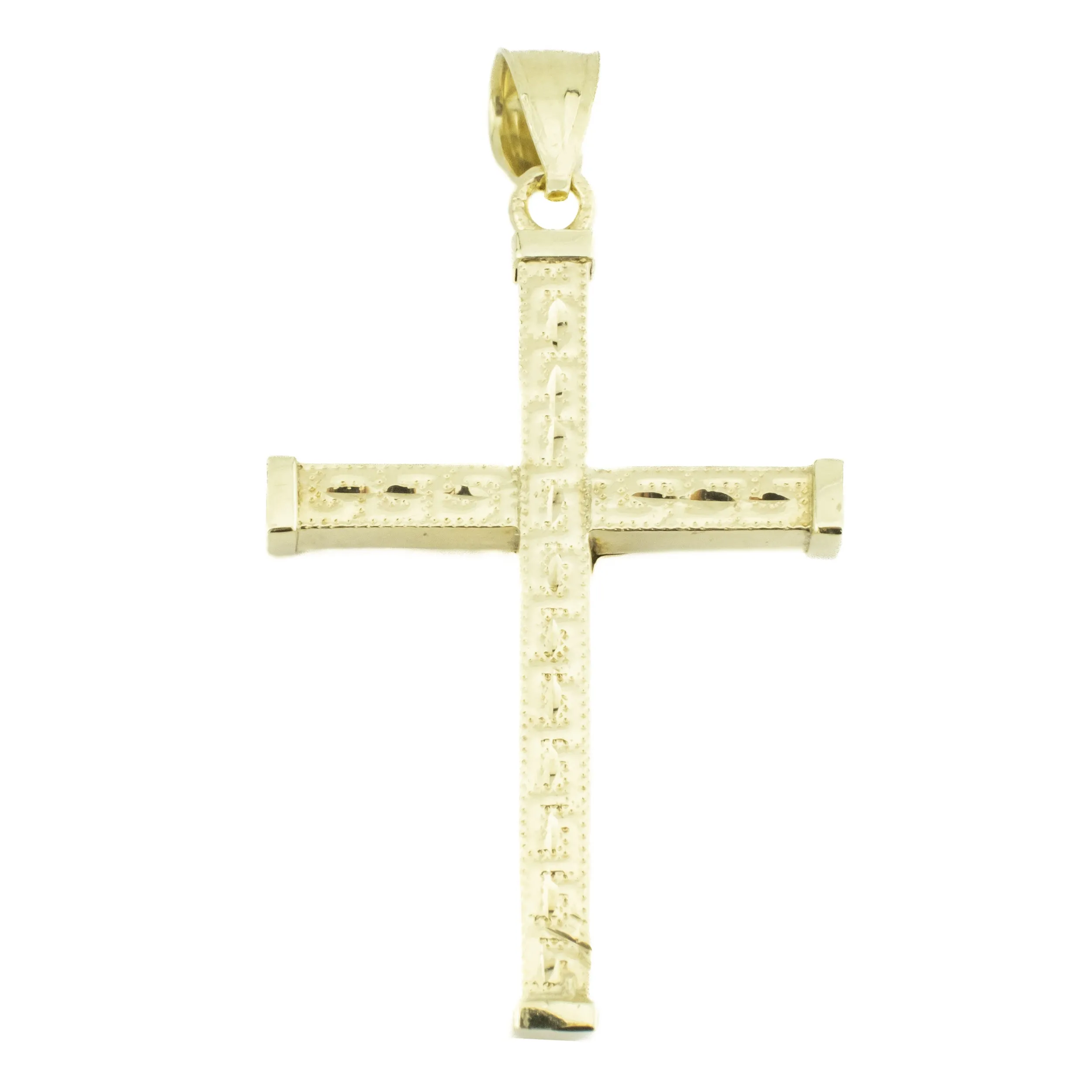 Gold Cross Pendant in 10K Yellow Gold - 3.3 Grams