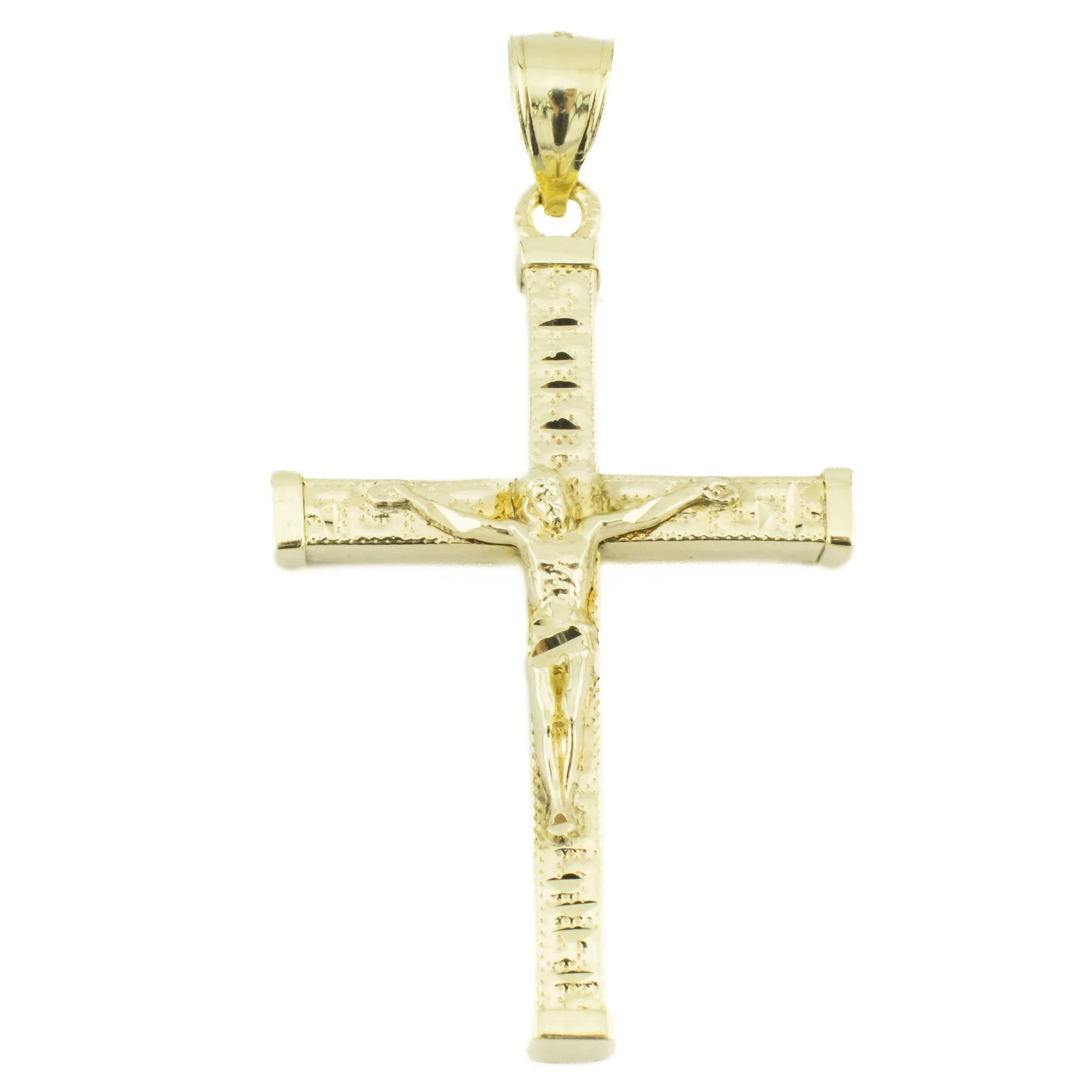 Gold Cross Pendant in 10K Yellow Gold - 3.3 Grams