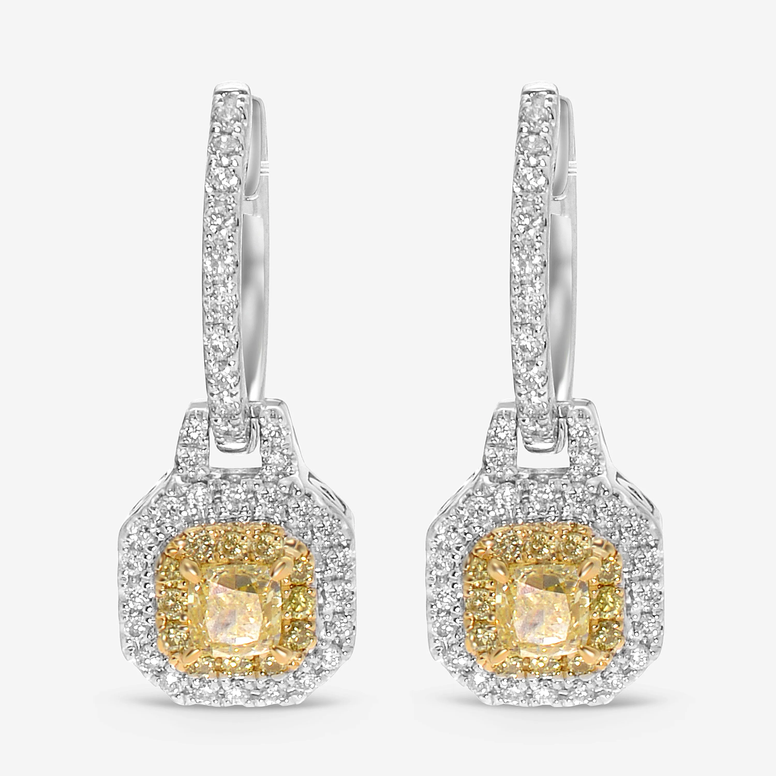 Gregg Ruth 14K White Gold, Diamond 0.55ct. and Pav Diamonds 0.39ct. tw. Drop Earrings 603855-GCR/000939.166