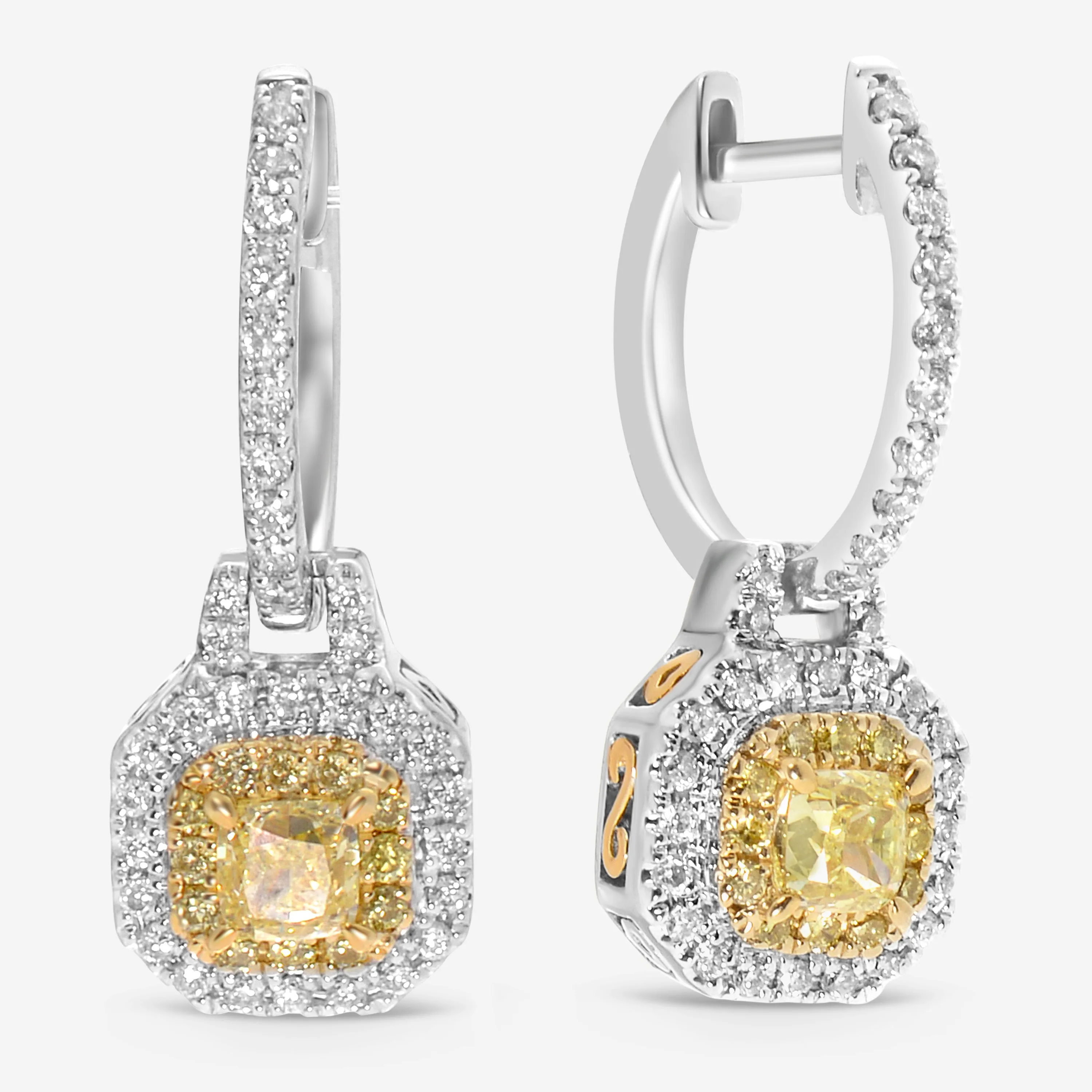 Gregg Ruth 14K White Gold, Diamond 0.55ct. and Pav Diamonds 0.39ct. tw. Drop Earrings 603855-GCR/000939.166