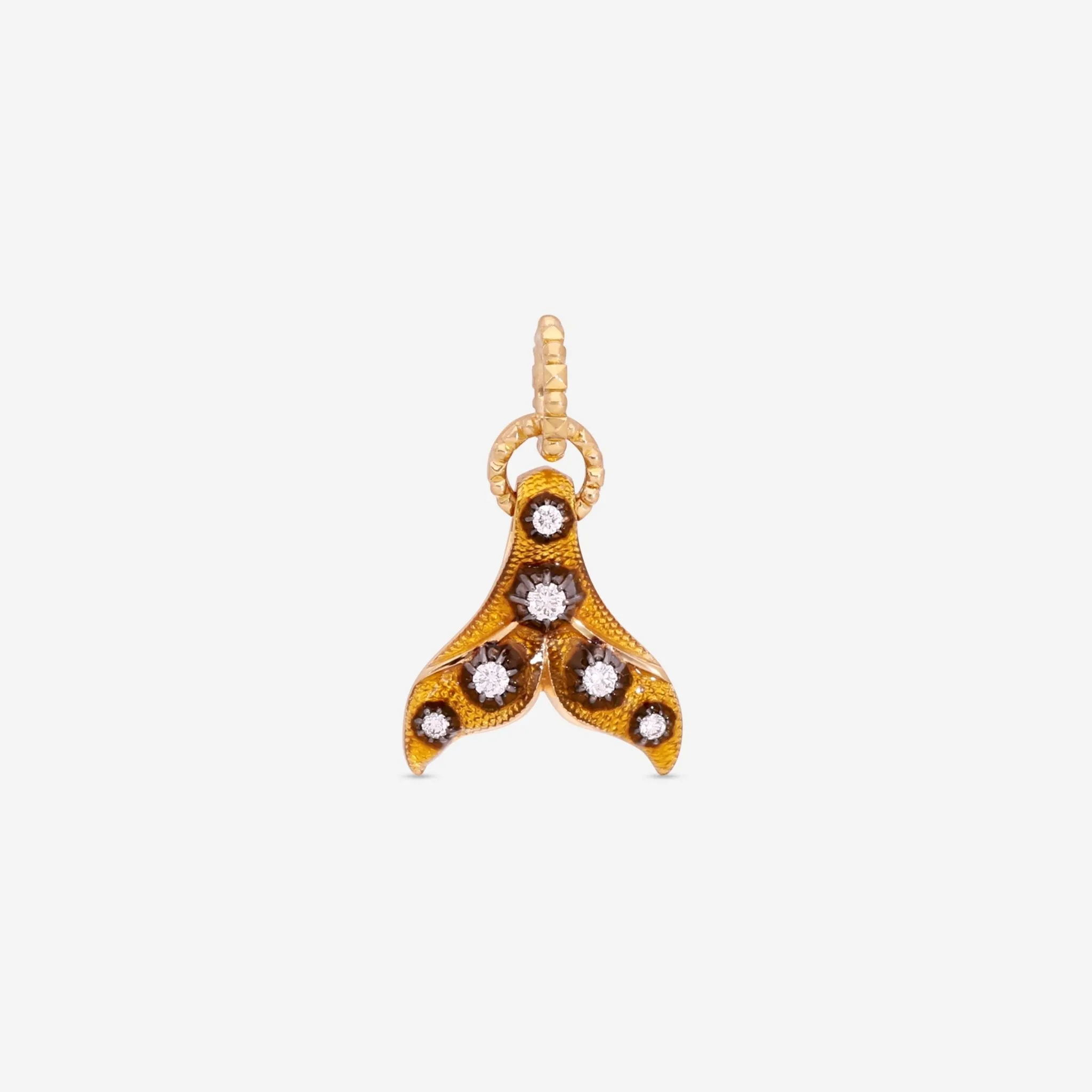 Gucci Le Marche des Merveilles 18K Yellow Gold & Enamel Diamond Charm Pendant YBG525102003