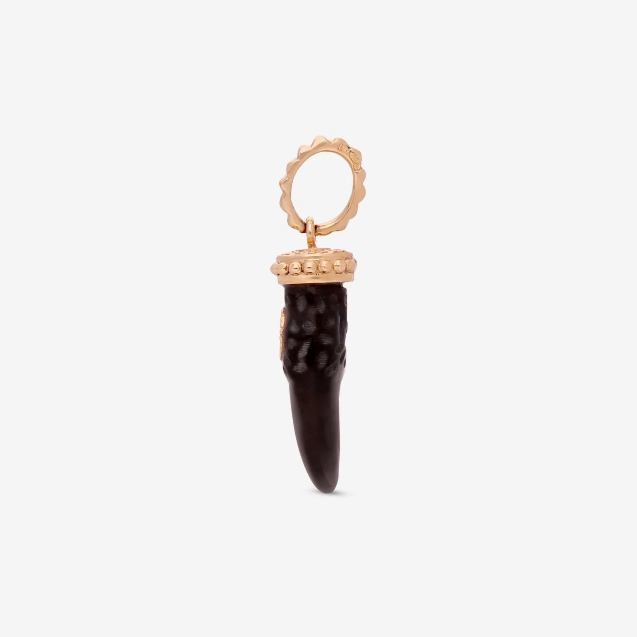 Gucci Le Marche des Merveilles 18K Yellow Gold Claw & Black Horn Charm Pendant YBG554469001