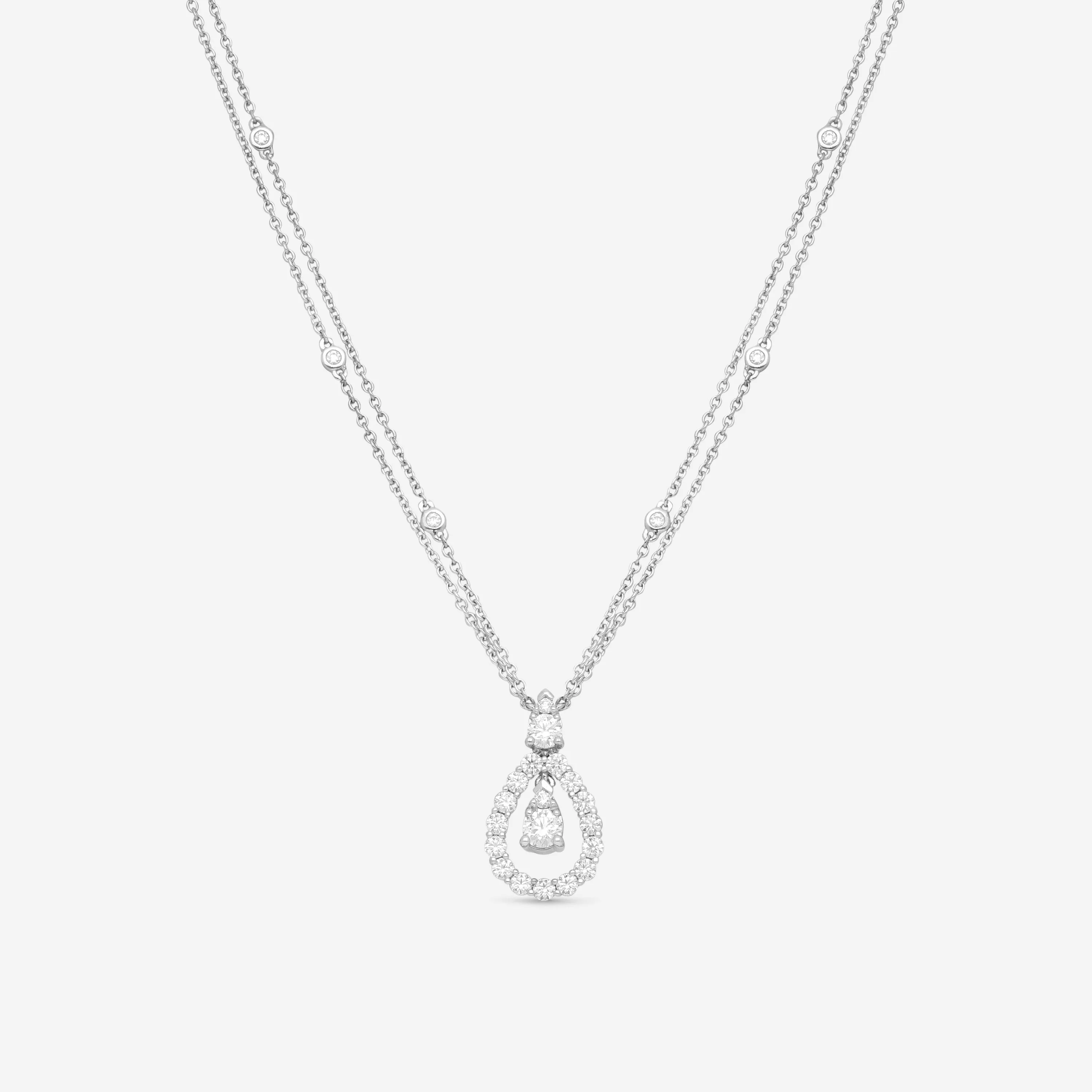 Hearts On Fire Aerial 18K White Gold Diamond Drop Necklace HFNADD00858W