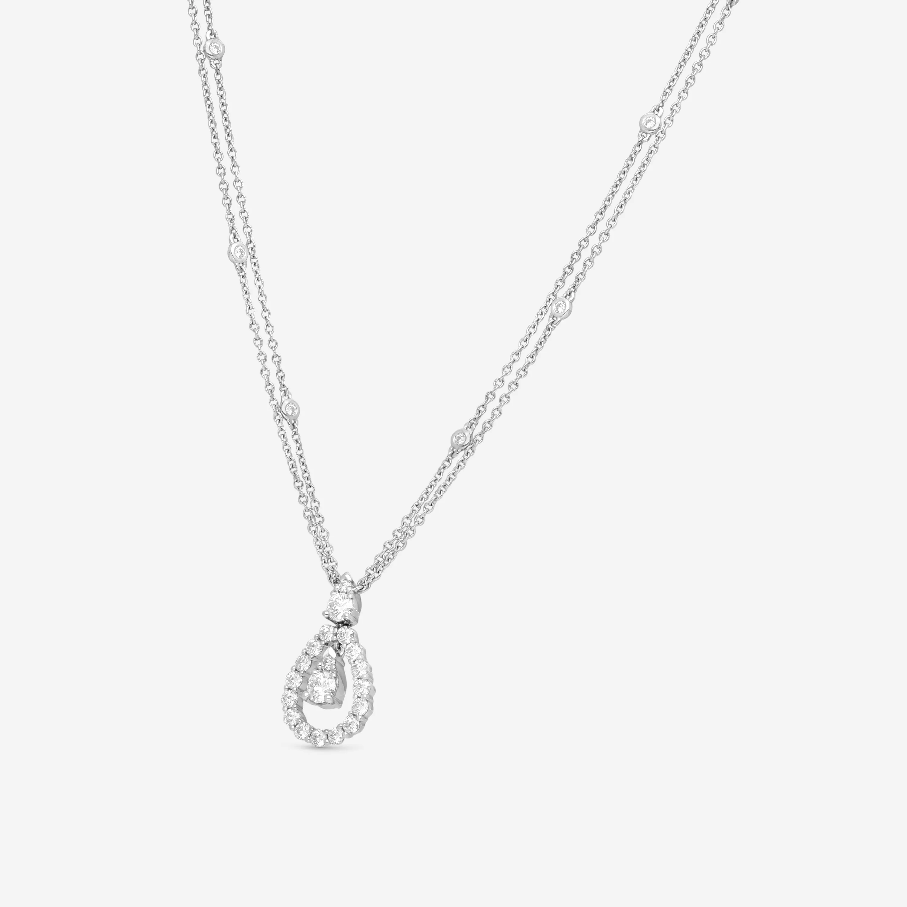Hearts On Fire Aerial 18K White Gold Diamond Drop Necklace HFNADD00858W