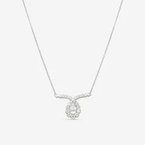 Hearts On Fire Aerial 18K White Gold Regal Scroll Drop Necklace HFNAREGDS00808W