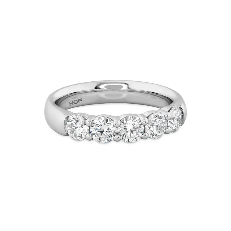 HEARTS ON FIRE 'SIGNATURE 5 STONE' 18CT WHITE GOLD DIAMOND RING