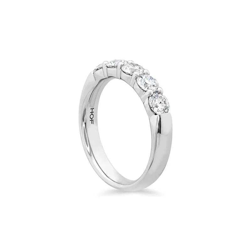 HEARTS ON FIRE 'SIGNATURE 5 STONE' 18CT WHITE GOLD DIAMOND RING