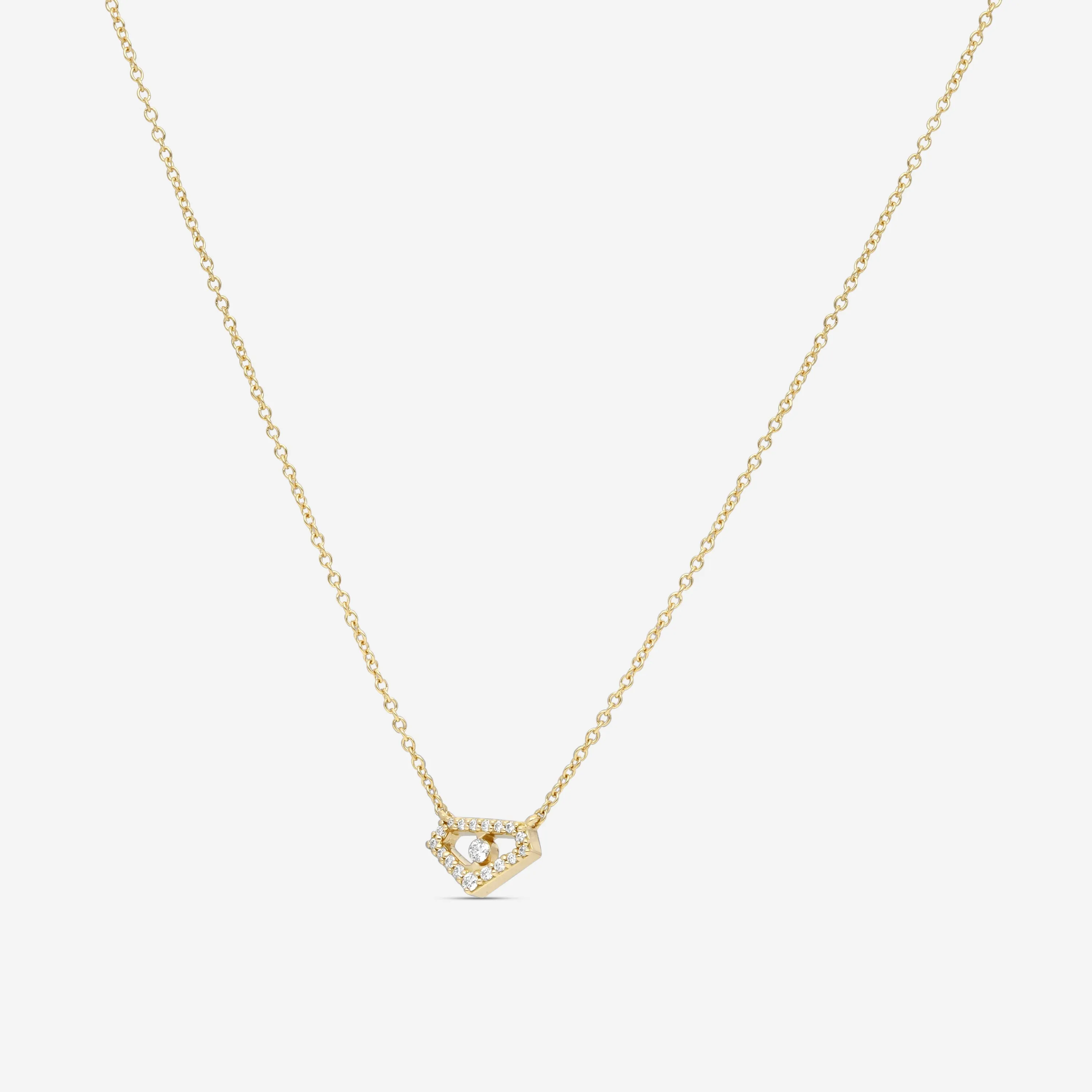 Hearts On Fire Triplicity 18K Yellow Gold Emblem Pendant HFPTRIPEM00128Y