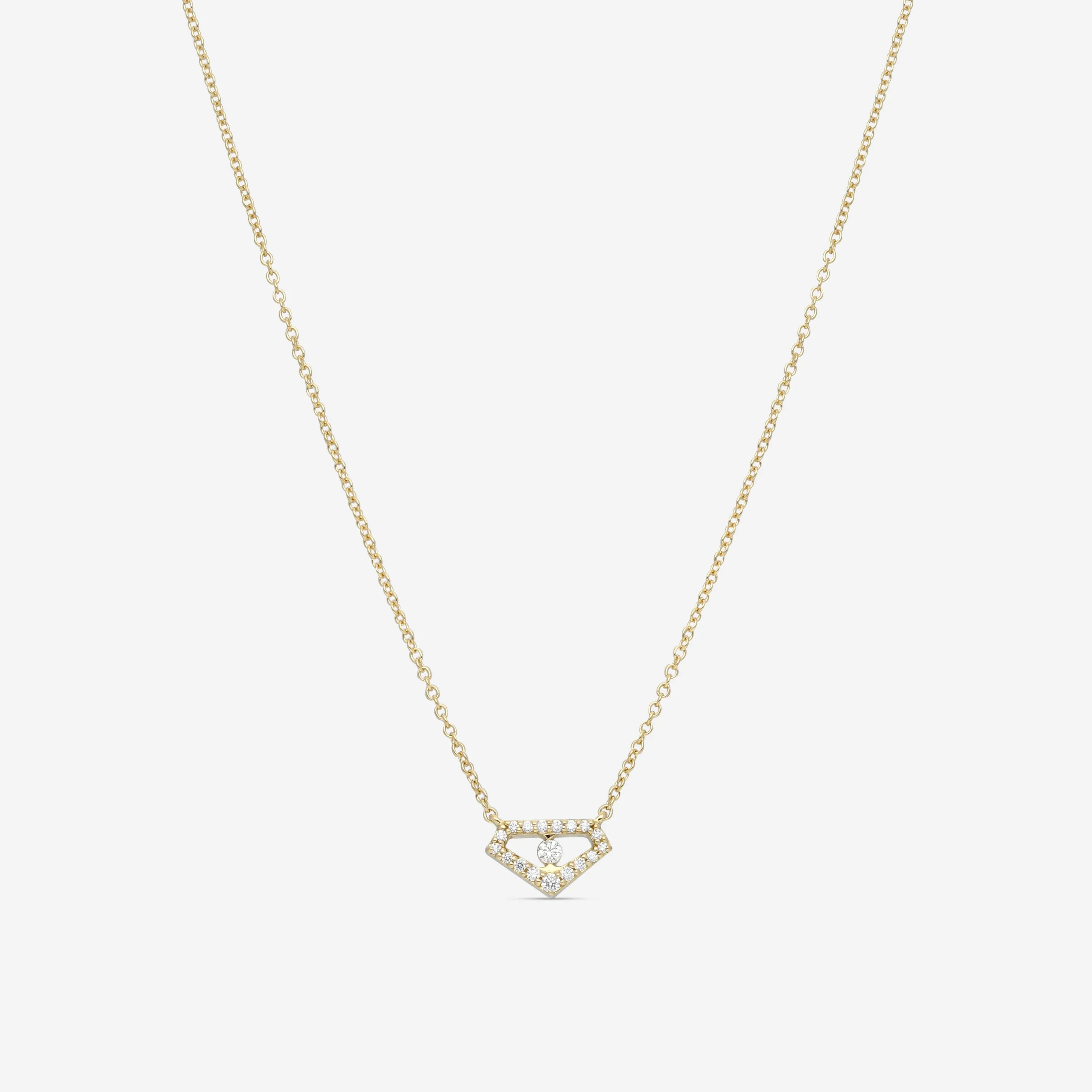 Hearts On Fire Triplicity 18K Yellow Gold Emblem Pendant HFPTRIPEM00128Y