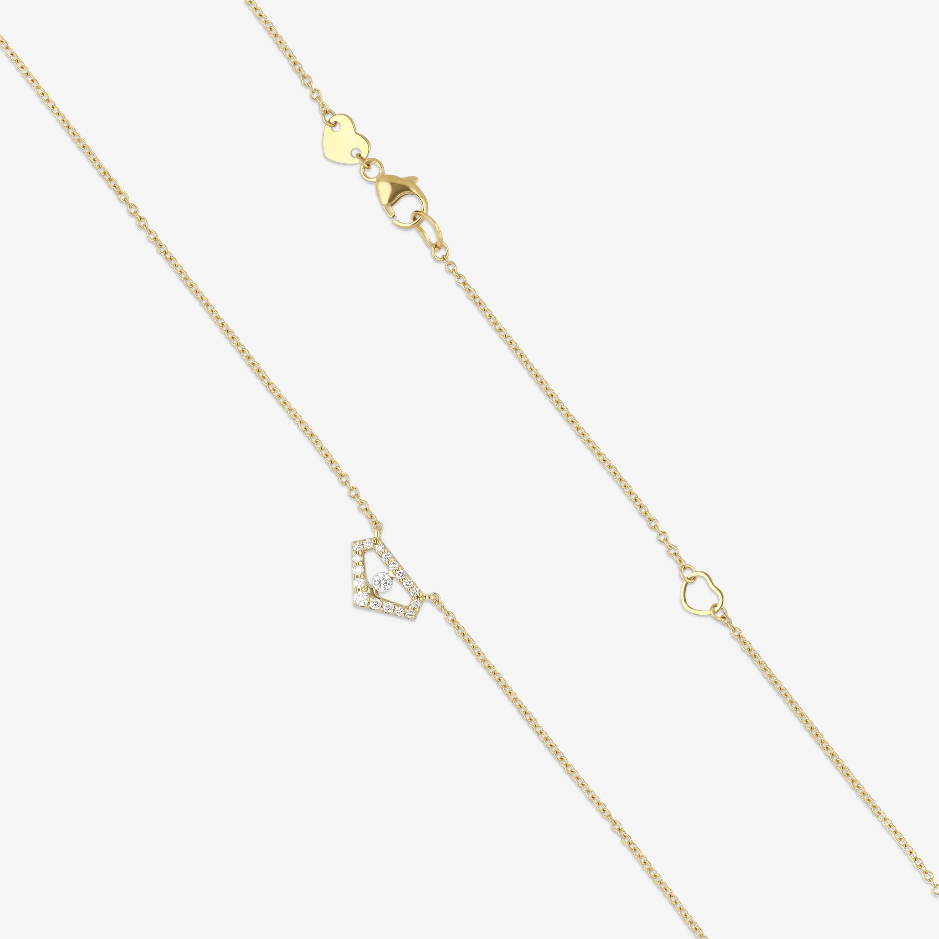 Hearts On Fire Triplicity 18K Yellow Gold Emblem Pendant HFPTRIPEM00128Y