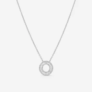 Ina Mar 18K White Gold Diamond 1.00ct.twd Circle Necklace ANK-19283