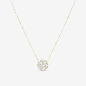 Ina Mar 18K Yellow Gold Diamond 1.05ct.twd. Cluster Pendant APD-17197-Y