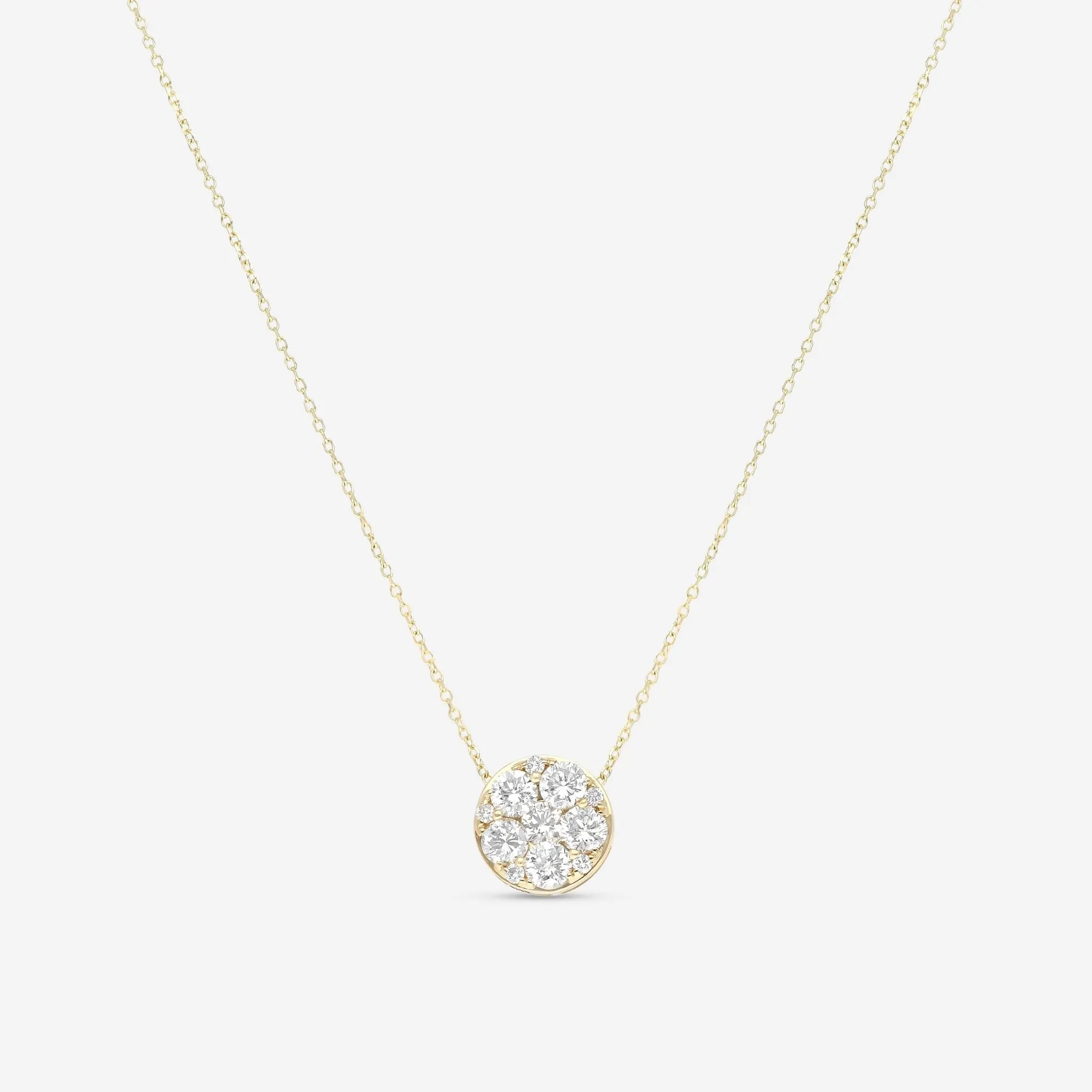 Ina Mar 18K Yellow Gold Diamond 1.05ct.twd. Cluster Pendant APD-17197-Y