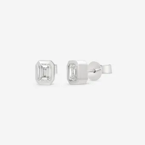 Ina Mar 18K Yellow Gold Diamond Emerald-Cut Bezel Setting 1.05ct.twd. Stud Earrings AER-19416-Y