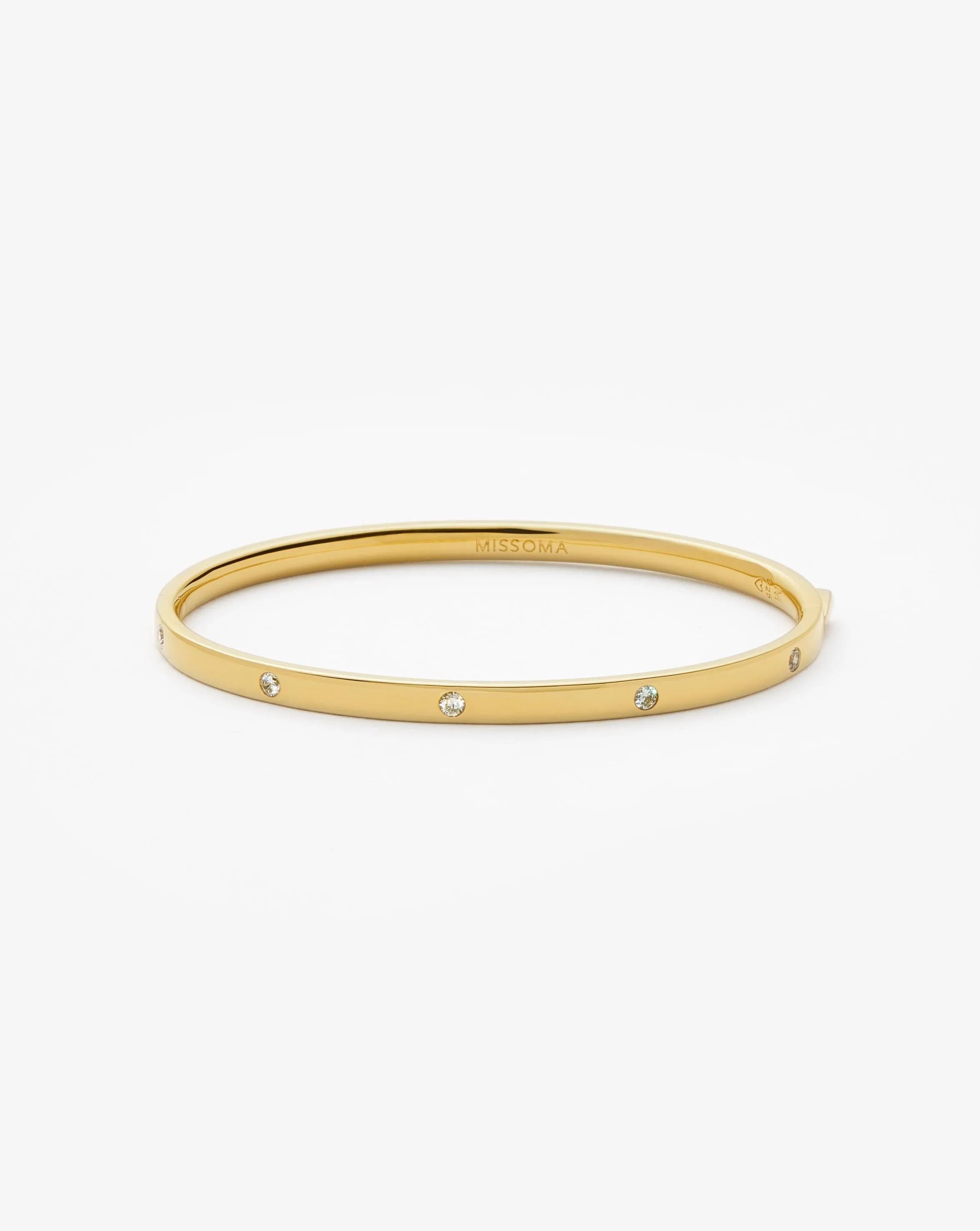 Interstellar Hinged Bangle | 18k Gold Vermeil/Cubic Zirconia
