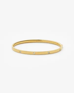 Interstellar Hinged Bangle | 18k Gold Vermeil/Cubic Zirconia