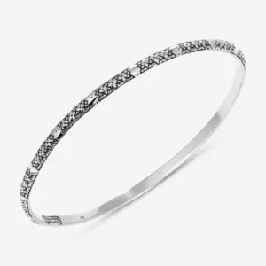 Konstantino Classics Sterling Silver Etched Bangle Bracelet BKJ186-131