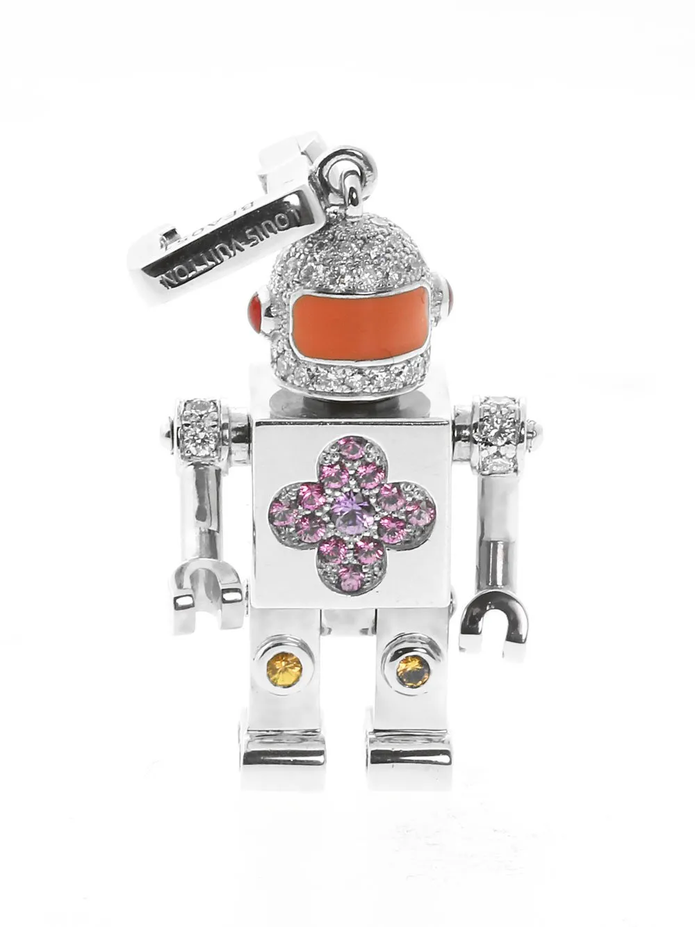 Louis Vuitton Diamond Spaceman Charm Pendant W Chain