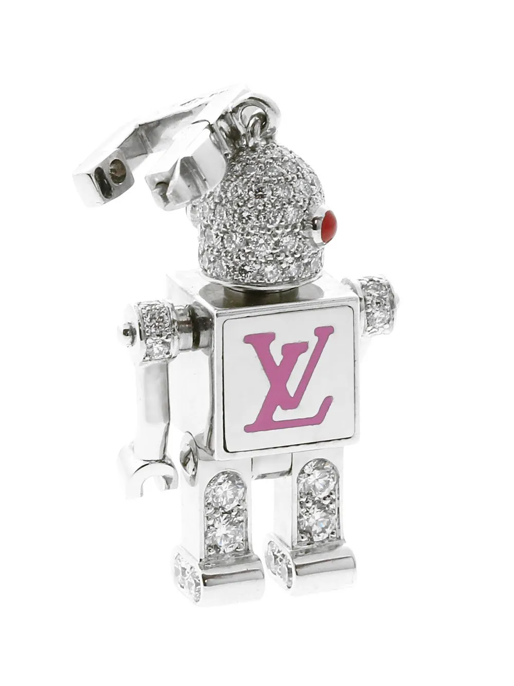 Louis Vuitton Diamond Spaceman Charm Pendant W Chain