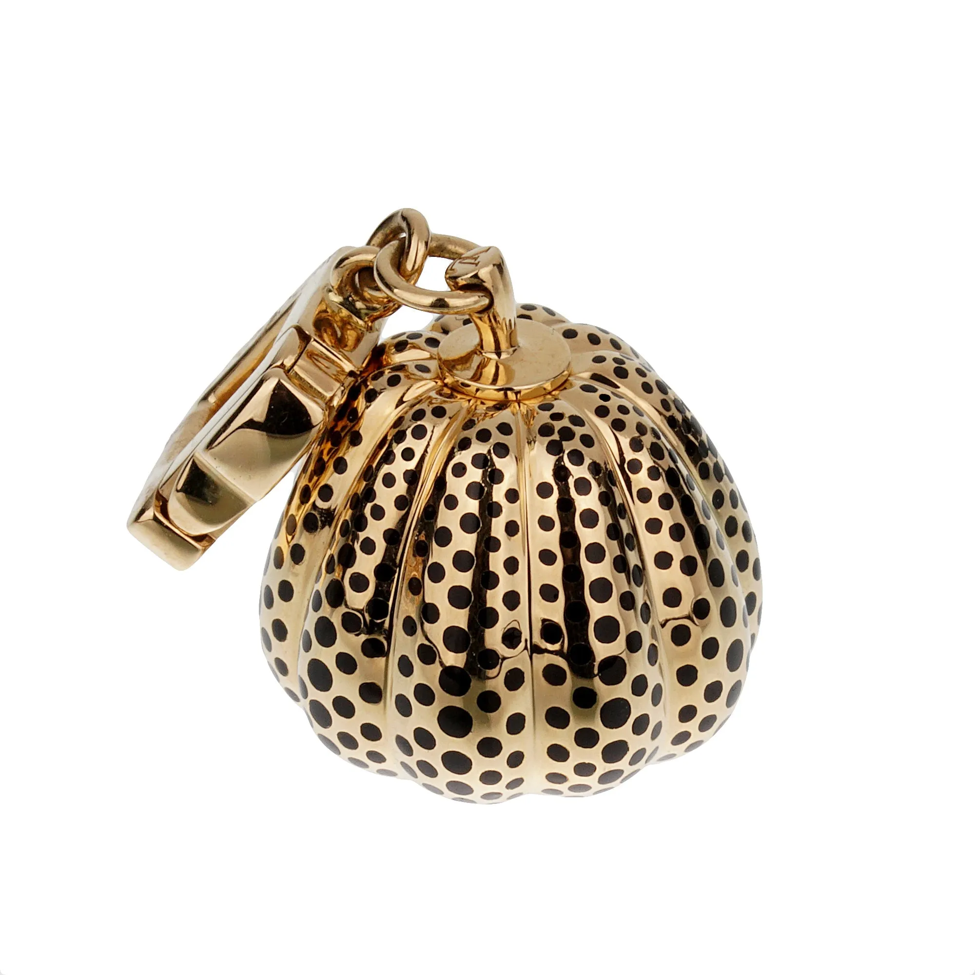 Louis Vuitton Yayoi Kusama Pumpkin 18k Yellow Gold Charm Pendant