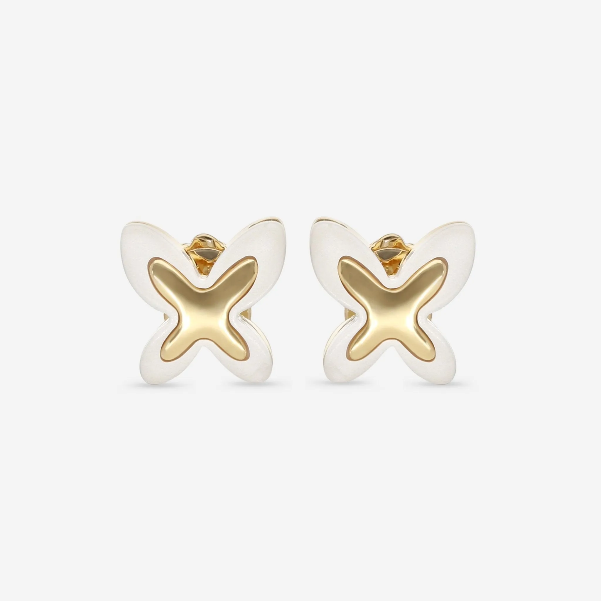 Mimi Milano Freevola 18K Yellow Gold, Kogolon Stud Earrings OXM243G8P1