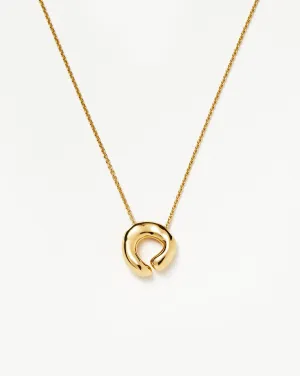 Molten Open Pendant Necklace | 18k Gold Plated