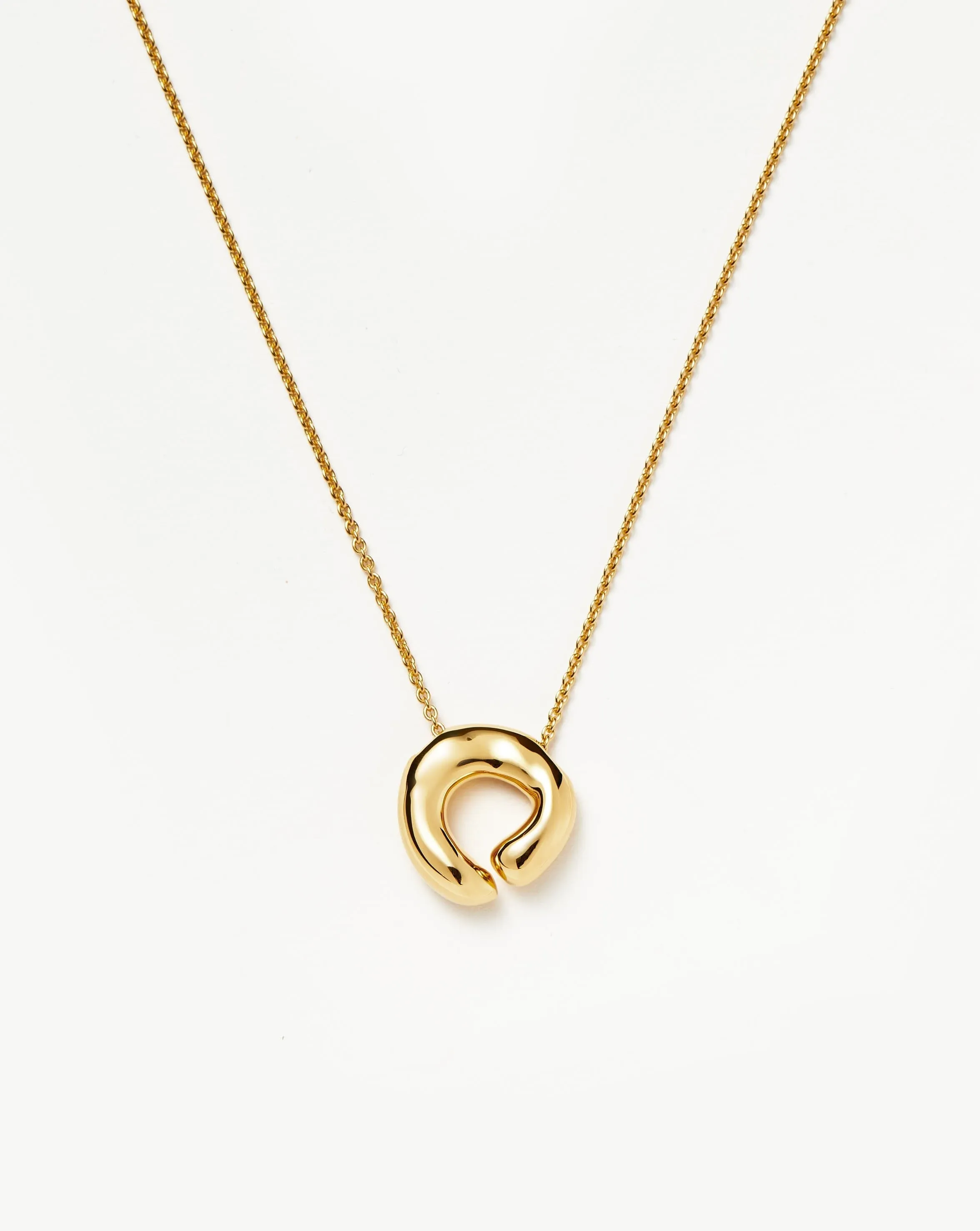 Molten Open Pendant Necklace | 18k Gold Plated