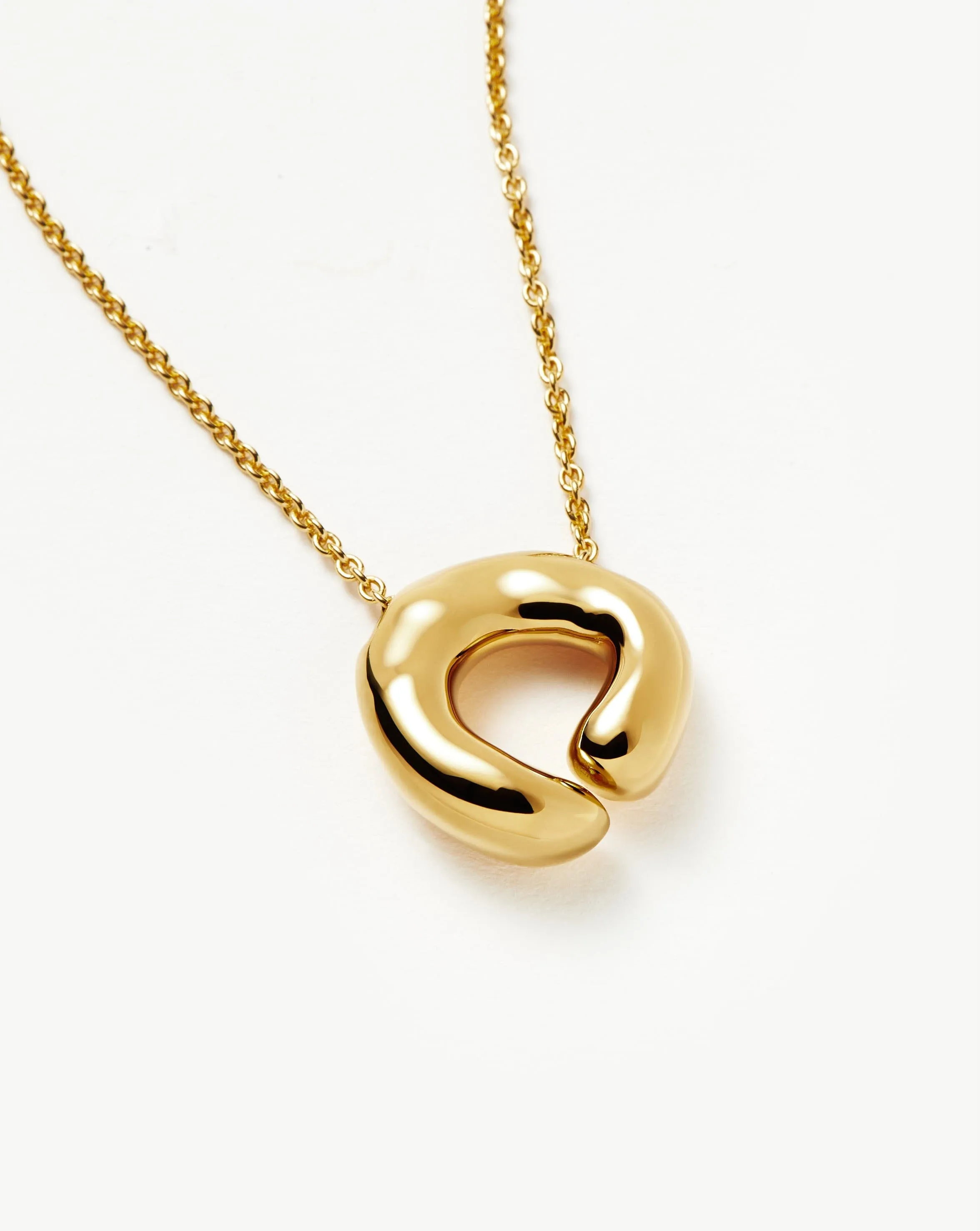 Molten Open Pendant Necklace | 18k Gold Plated
